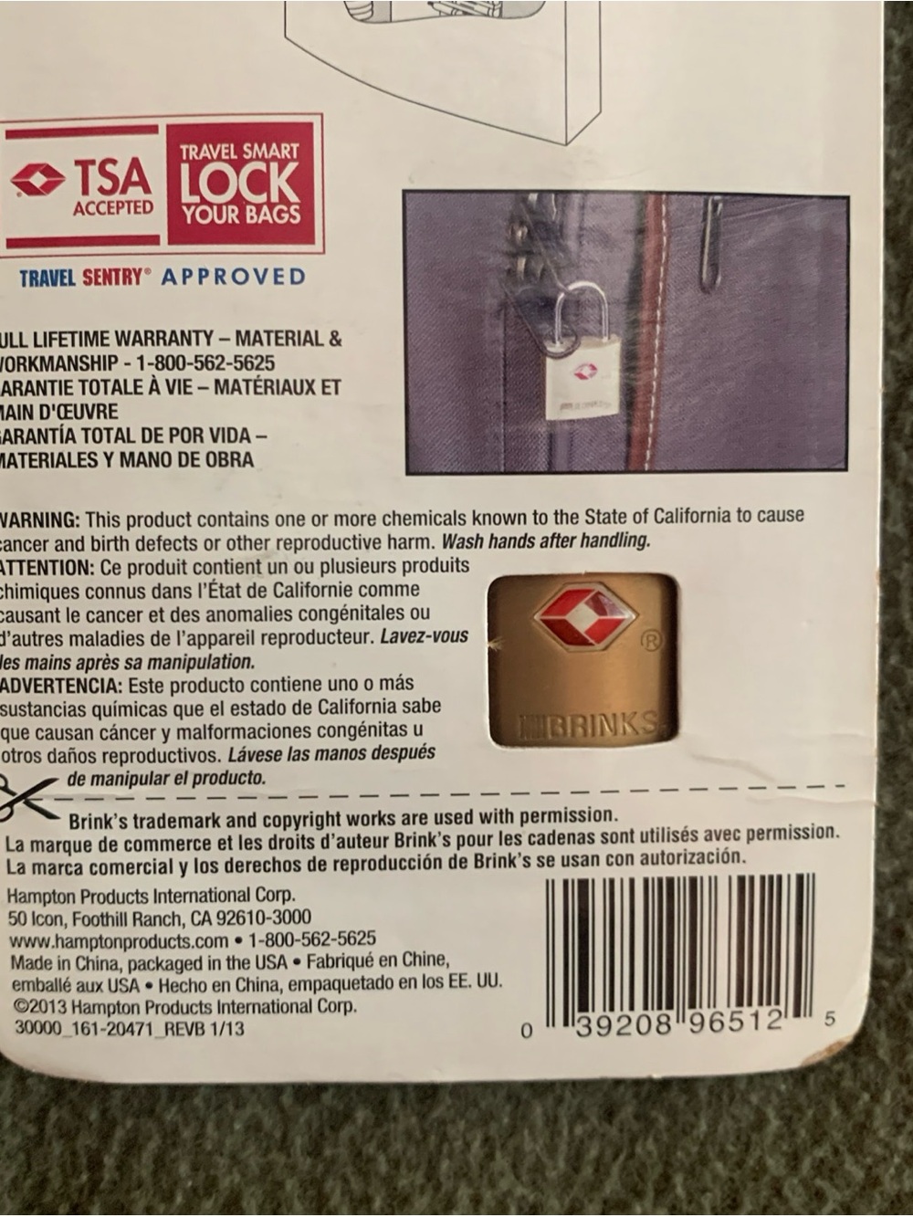 New Brinks TSA Accepted solid brass locks. Set of 4. 161-20471 - Picture 6 of 6